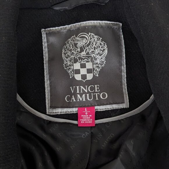 Vince Camuto Wool Blend Coat, Black, Women's Large - Picture 3 of 6